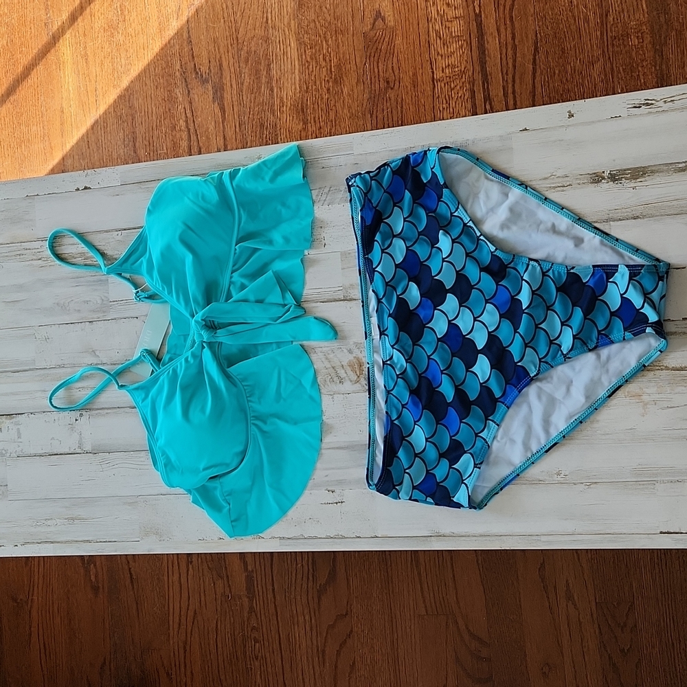 High waisted mermaid tankini